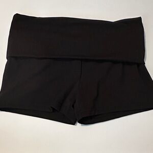 Y2K fold over waistband shorts